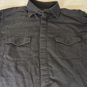 Men's Charcoal Grey Button-Up Shirt